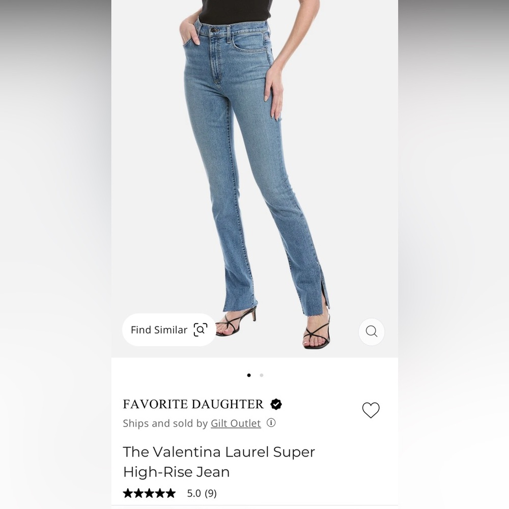 Favorite Daughter Valentina high rise cigarette laurel 28